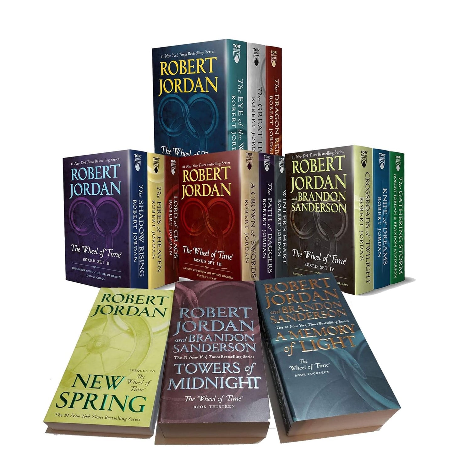 The Wheel of Time, Complete 15 Books Collection Set - by Robert Jordan - Mass Market