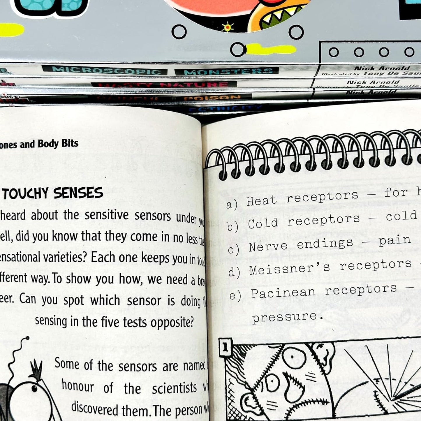 Horrible Science 6 Books Collection Set: Blood, Bones andShocking Electricity, Microscopic Monsters, etc - By Nick Arnold - Paperback