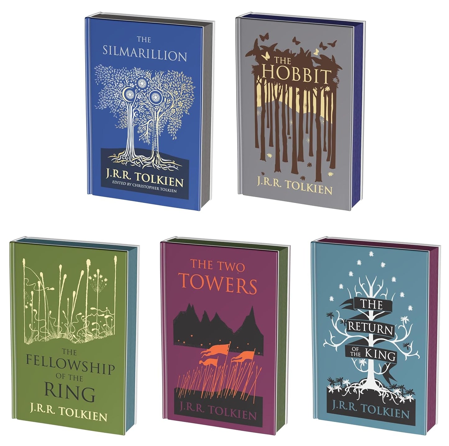 Middle-earth Special Collector's Edition Set - Five Books: The Fellowship of the Ring, The Two Towers, The Return of the King, The Hobbit, Silmarillion - J. R. R. Tolkien - Hardcover - New