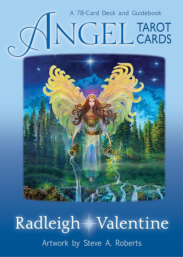 Angel Tarot Cards Deck and Full Size Book by Radleigh Valentine - Bundle