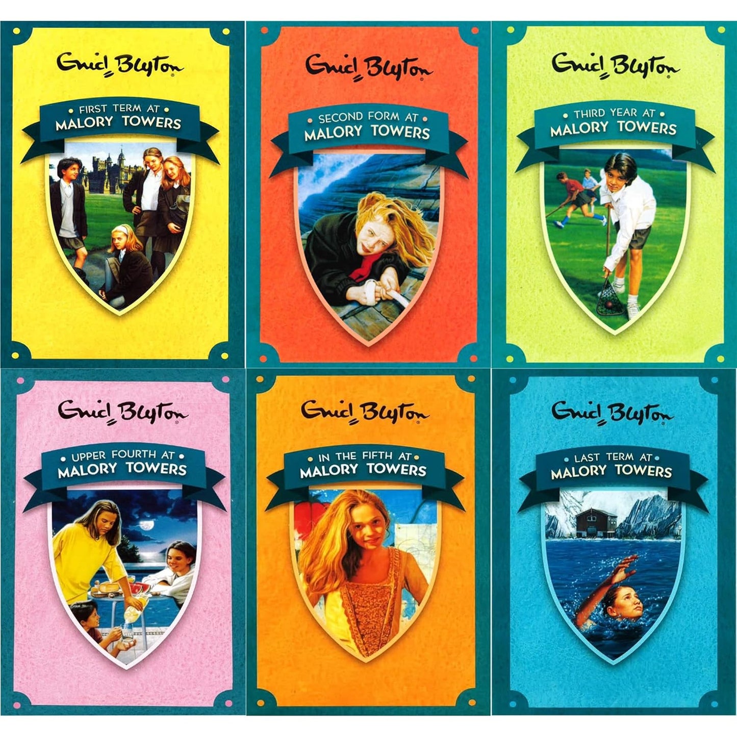 Malory Towers Classic Collection – 6 Book Set: Original Vintage Covers - By Enid Blyton - Paperback