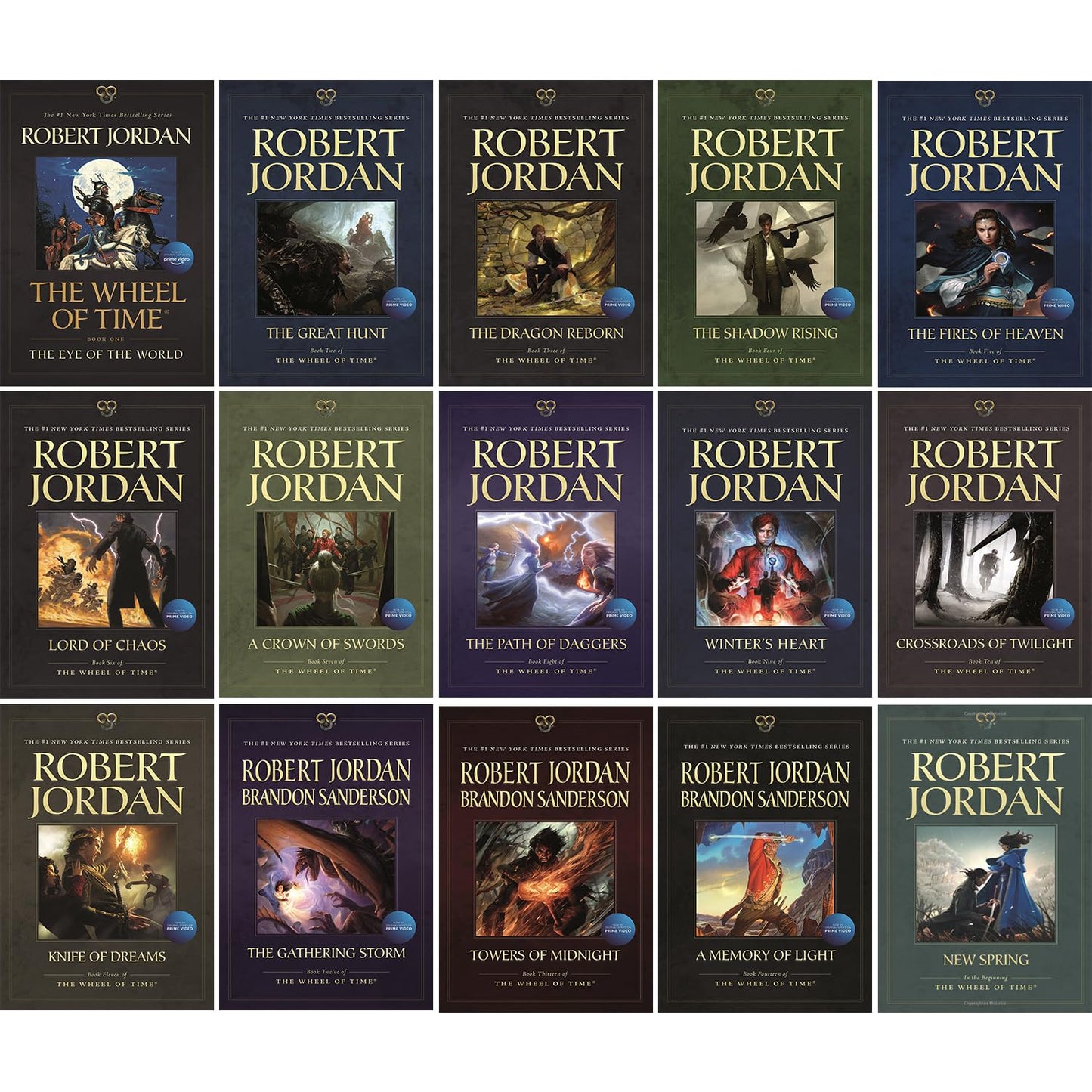 The Wheel of Time, Complete 15 Books Collection Set - by Robert Jordan -Paperback