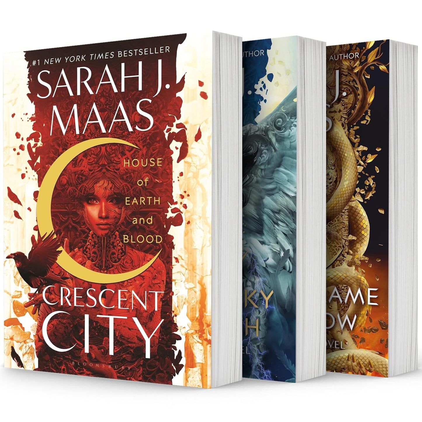 Crescent City Series – 3 Book Collection Set: House of Earth and Blood, House of Sky and Breath & House of Flame and Shadow - By Sarah J. Maas