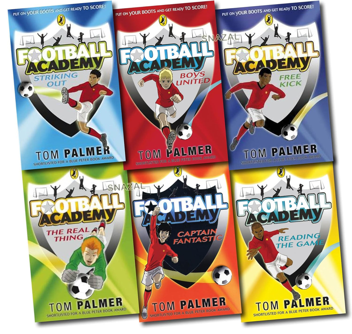 Football Academy Series – 6 Book Collection Set: Captain Fantastic, Free Kick, Boys United, Reading the Game, Striking Out & The Real Thing - By Tom Palmer - Paperback