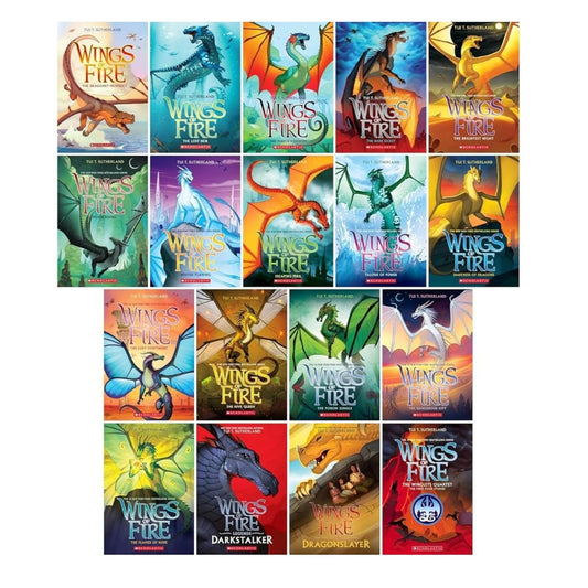 Wings of Fire Paperback Series Complete Collection, Books 1–18 | Full Dragon Fantasy Set - by Tui T. Sutherland - Paperback