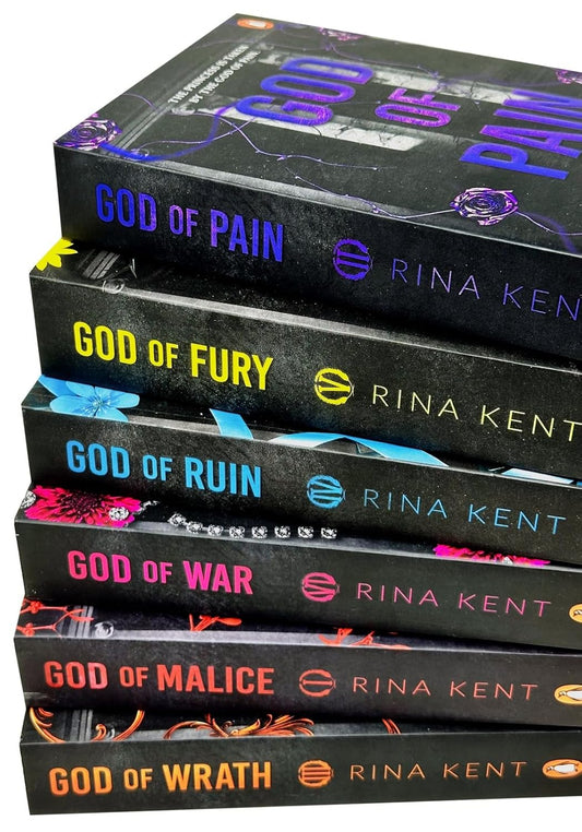 Legacy of Gods Series Collection 6 Books Set - God of Pain, God of Fury, God of Ruin, God of War, God of Malice & God of Wrath - By Rina Kent - Paperbak