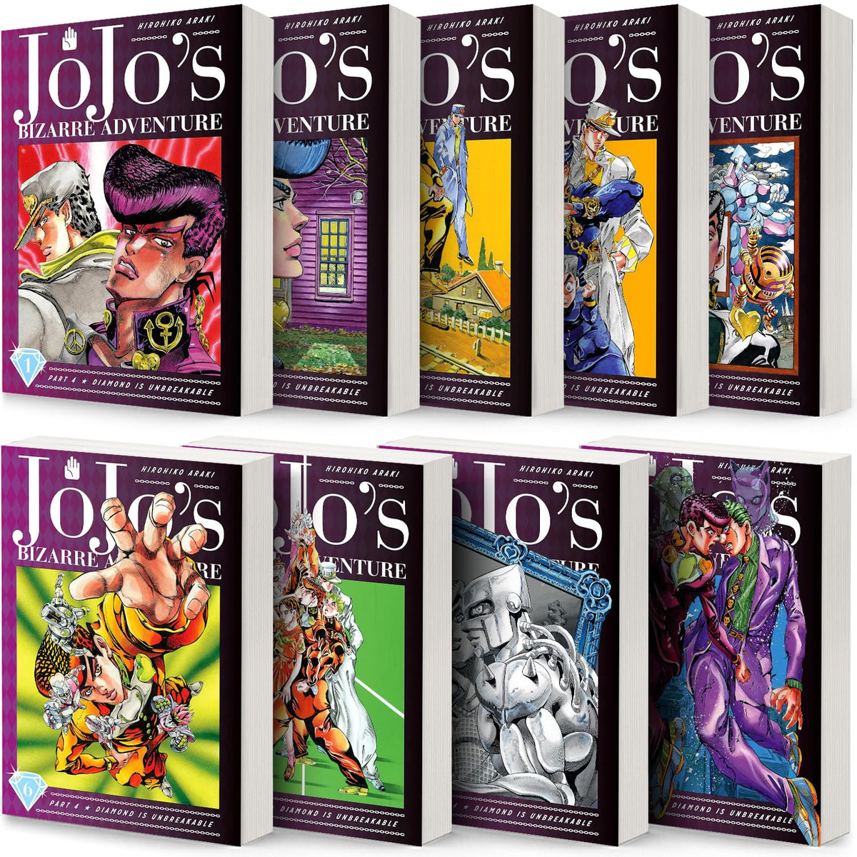 Jojos Bizarre Adventure Part 4 Diamond Is Unbreakable Vol 1-9 FULL Collection 9 Books Set