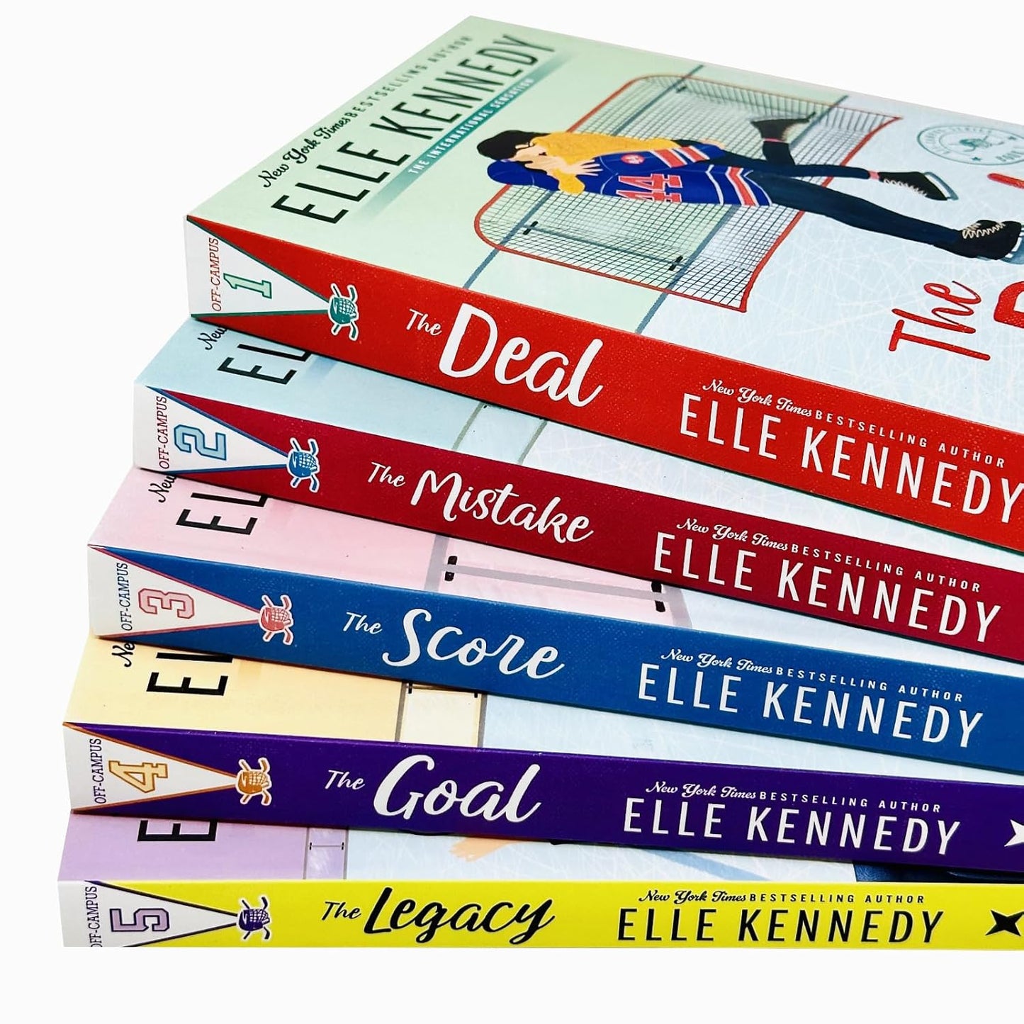Off-Campus Series 5 Books Collection Set By Elle Kennedy (The Deal, Mistake, Score, Goal, Legacy)