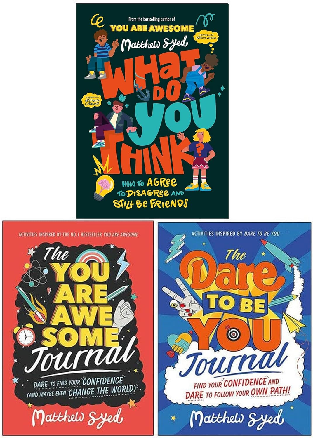 Matthew Syed 3 Books Collection Set (The You Are Awesome Journal, The Dare to Be You Journal & What Do YOU Think?)