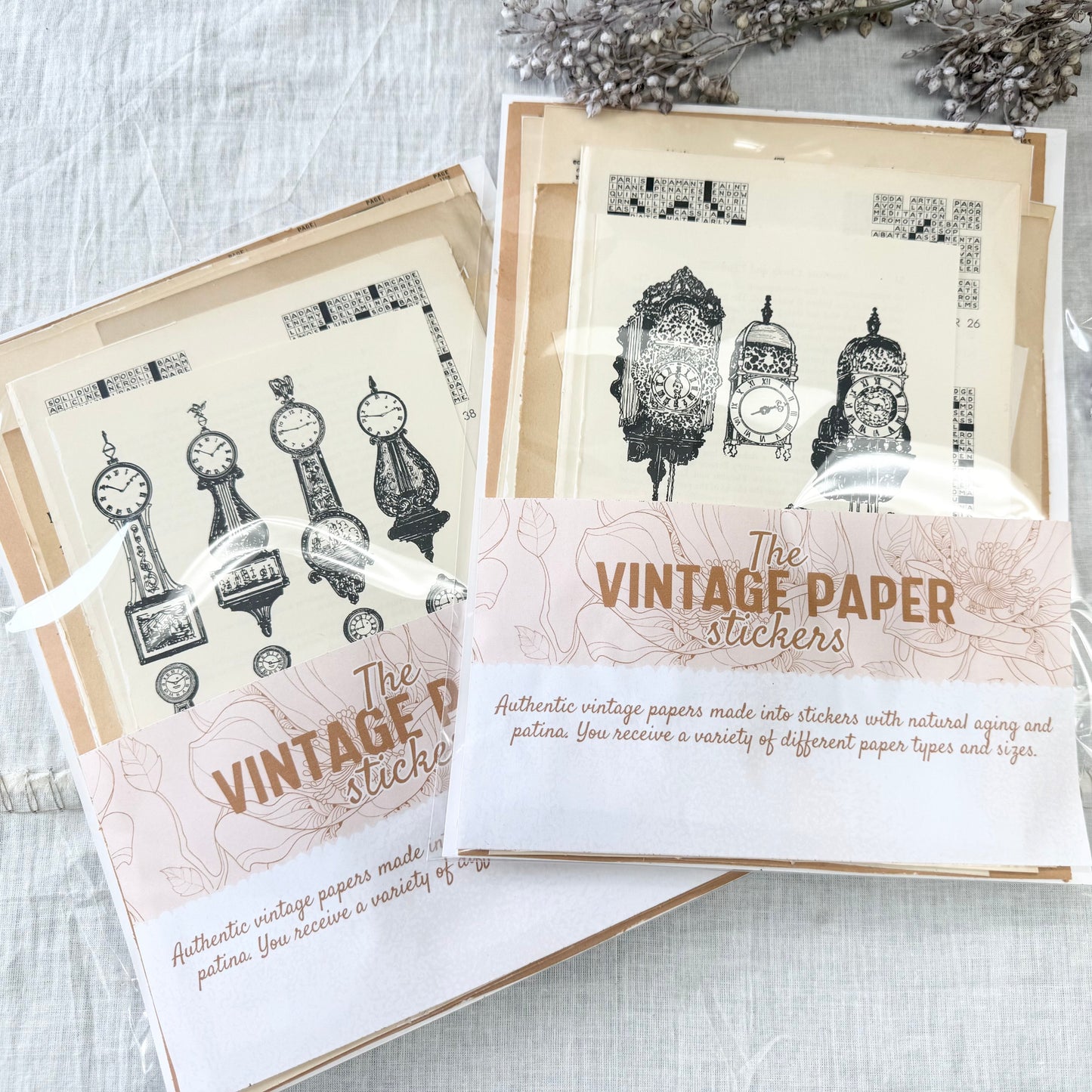 Authentic Vintage Paper with Sticker Backing