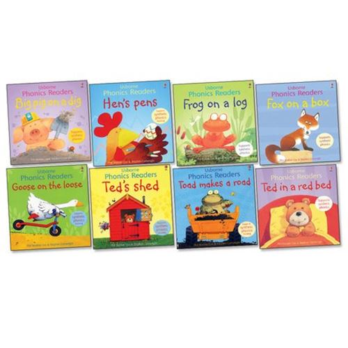 Usborne Phonics Readers Pack - Eight (8) Titles Collection! Big Pig on a Dig, Fo