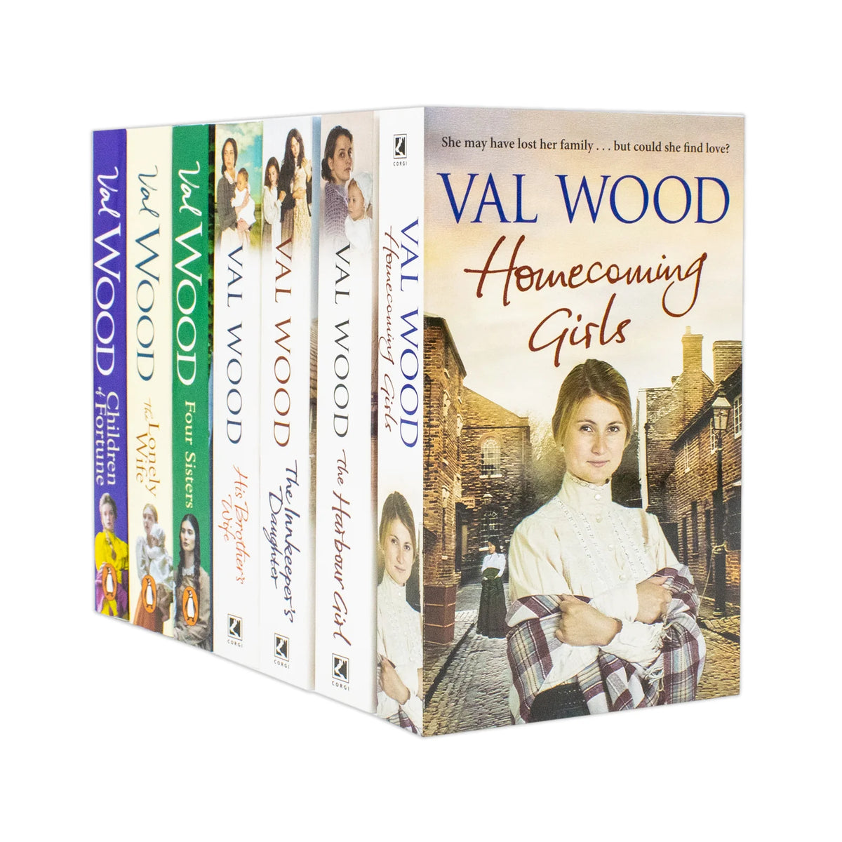 Val Wood Collection – 7 Book Set: Homecoming Girls, His Brother's Wife, The Harbour Girl & More - By Val Wood - Paperback