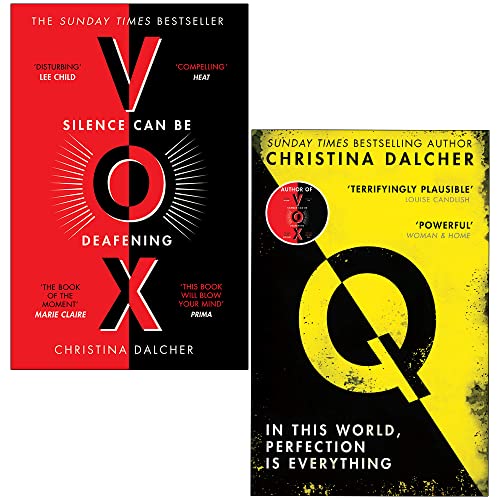 Christina Dalcher 2 Book Collection – Vox & Q – Dystopian Fiction, Speculative Thrillers & Social Commentary