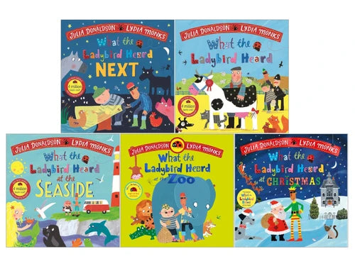 What the Ladybird Heard Series – 5 Book Set: Ladybird Adventures Picture Books - By Julia Donaldson & Lydia Monks - Paperback