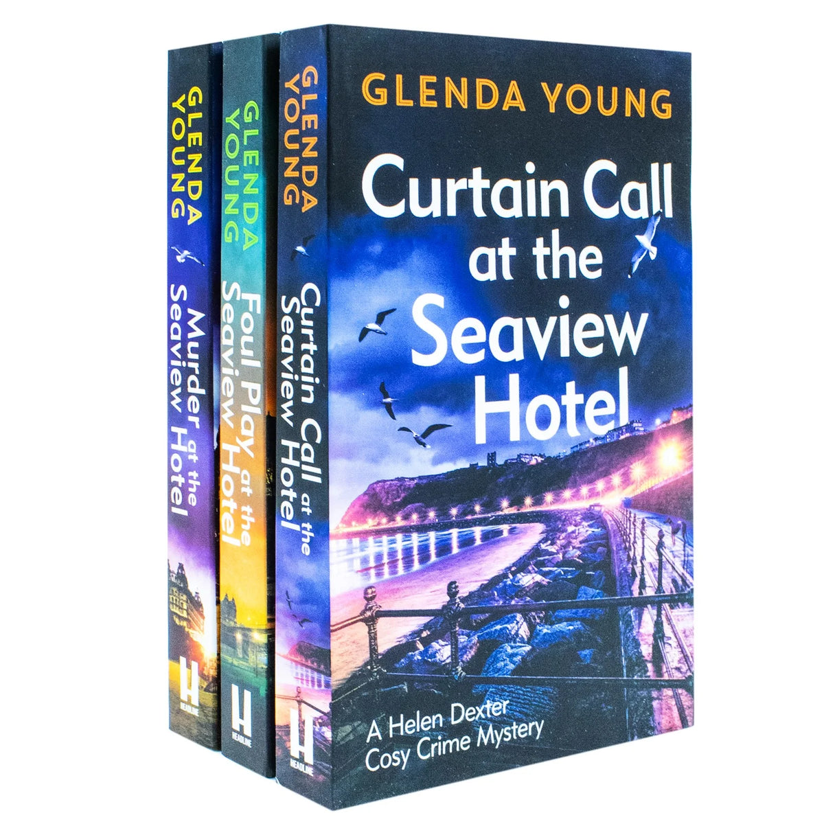 Helen Dexter Cosy Crime Mysteries – Books 1–3 Collection: Murder at the Seaview Hotel, Curtain Call at the Seaview Hotel & Foul Play at the Seaview Hotel - By Glenda Young - Paperback