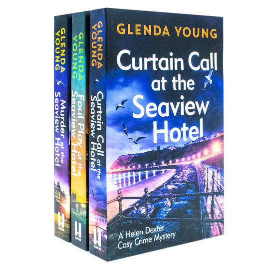 Helen Dexter Cosy Crime Mysteries – Books 1–3 Collection: Murder at the Seaview Hotel, Curtain Call at the Seaview Hotel & Foul Play at the Seaview Hotel - By Glenda Young - Paperback
