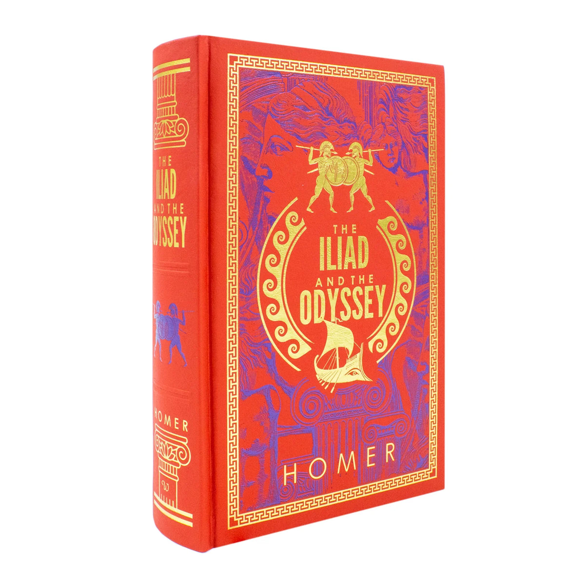 The Iliad & The Odyssey - Leatherbound Edition - By Homer - Classic Greek Epic Masterpieces