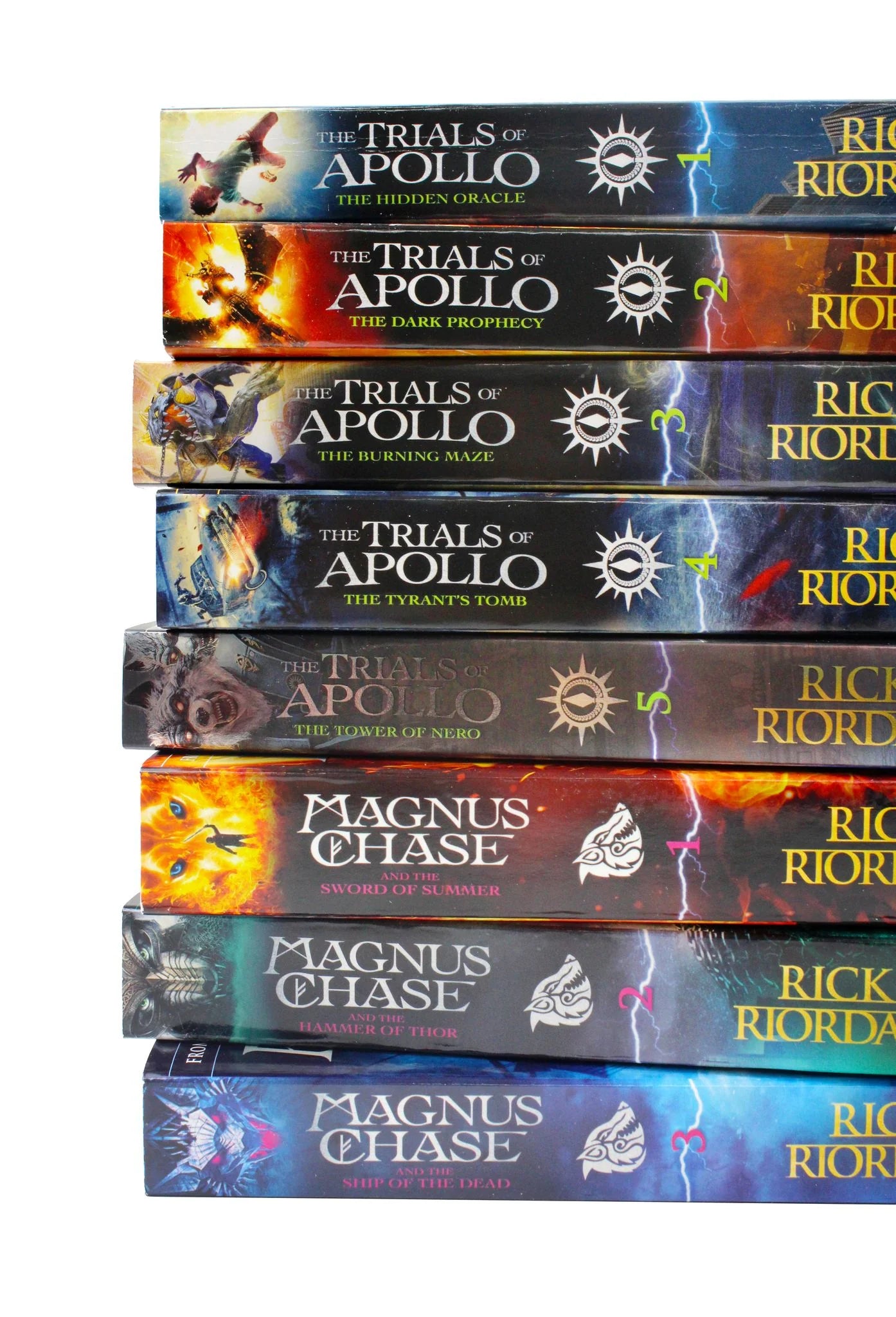 Rick Riordan – Trials of Apollo & Magnus Chase 8 Book Collection Set: Mythology, Fantasy & Adventure - Paperback