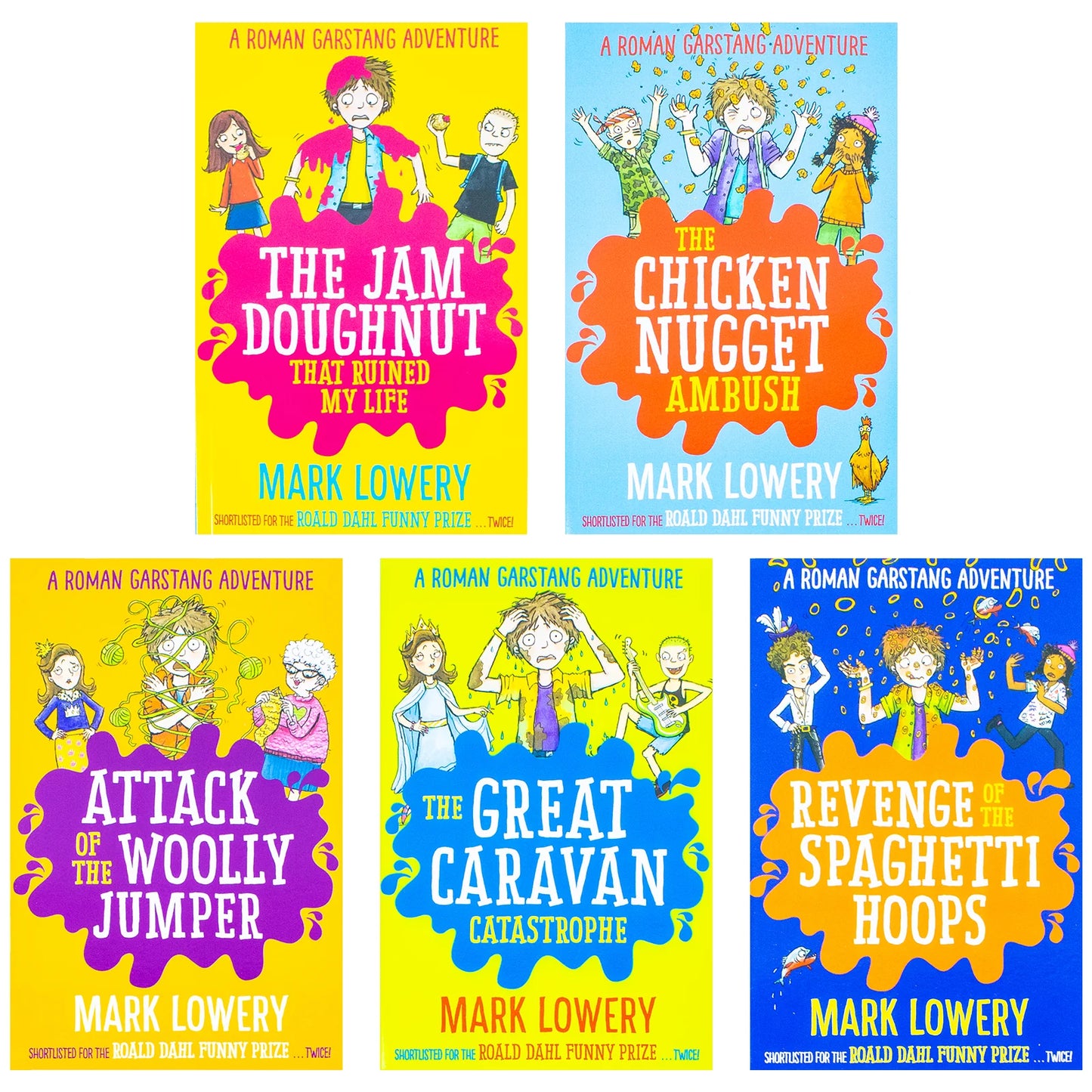 A Roman Garstang Adventure – 5 Book Collection Set: Funny & Heartwarming Stories - By Mark Lowery - Paperback, Ages 8–12