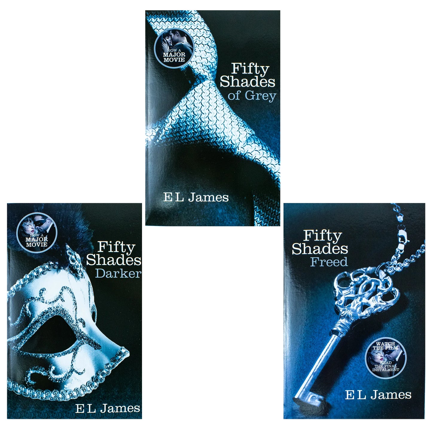 Fifty Shades Trilogy – Complete 3 Book Collection: Fifty Shades of Grey, Fifty Shades Darker & Fifty Shades Freed - By E L James - Paperback