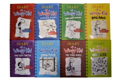 Diary of a Wimpy Kid Set 1-8 (Diary of a Wimpy Kid, Rodrick Rules, The Last Stra