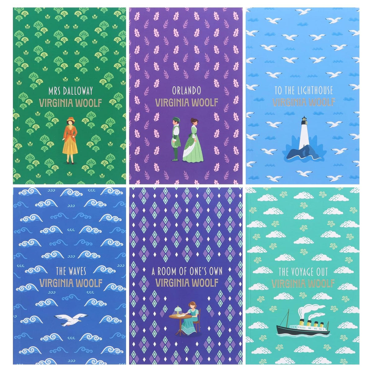 Virginia Woolf Collection – 6 Book Set: A Room of One’s Own, Mrs Dalloway, The Voyage Out & More - By Virginia Woolf - Paperback