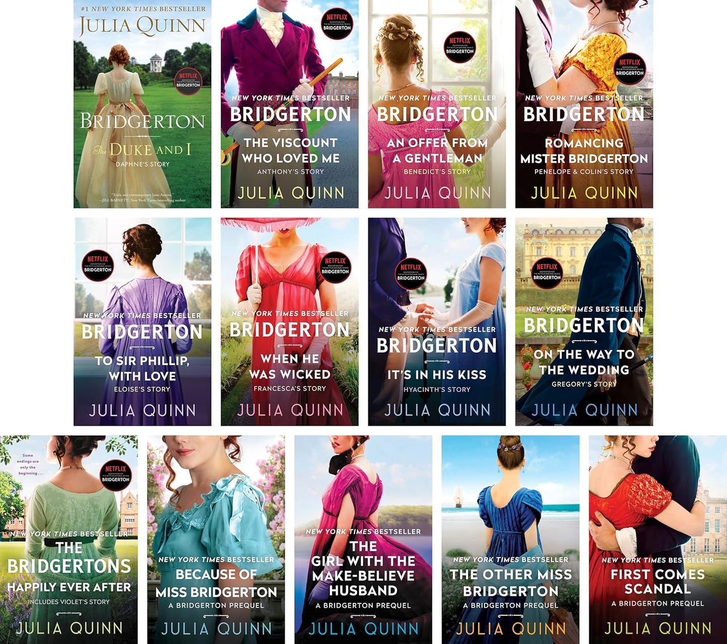 Bridgerton Complete Collection – 13 Book Set: Full Series + Prequels - By Julia Quinn - Hardcover