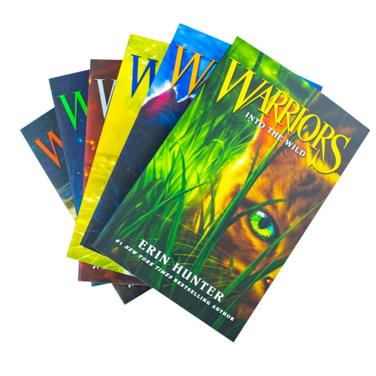 Erin Hunter warriors collection 1-6 Books set: Into the wild, Fire and ice, etc by Erin Hunter - Paperback