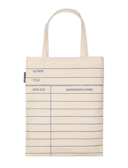 Library Card Tote - Natural