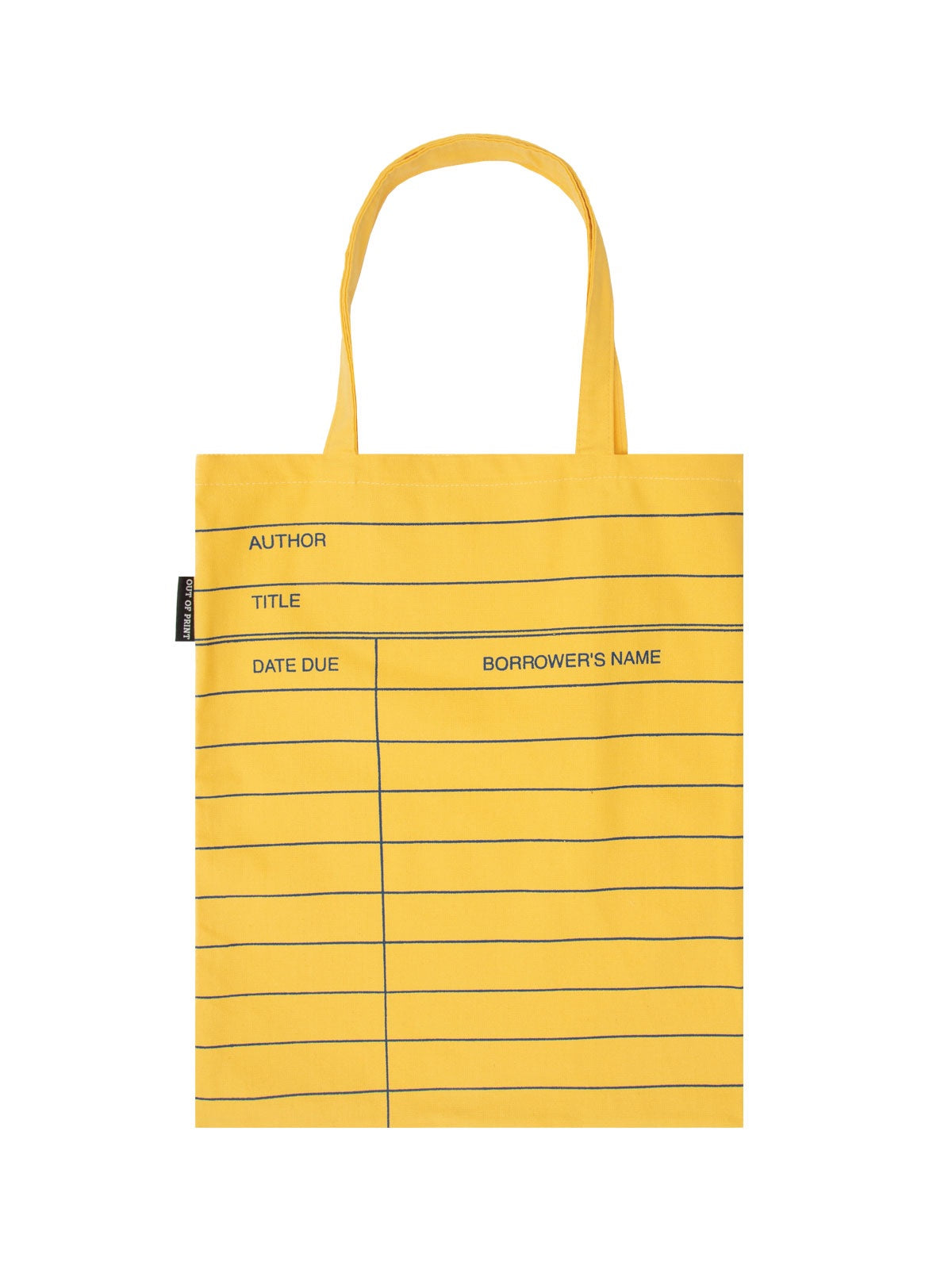 Library Card Tote - Yellow