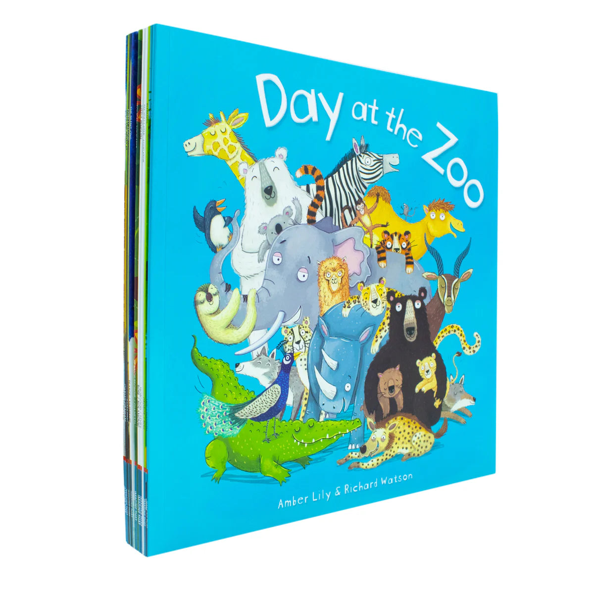 A Day at the Zoo, 10 Animal Stories -  Illustrated Picture Flats Book Collection: Animal Magic, Little Giraffe Big Idea, Little Penguin, See You Later Alligator, The Silent Owl, Milly the Meerkat - Paperback