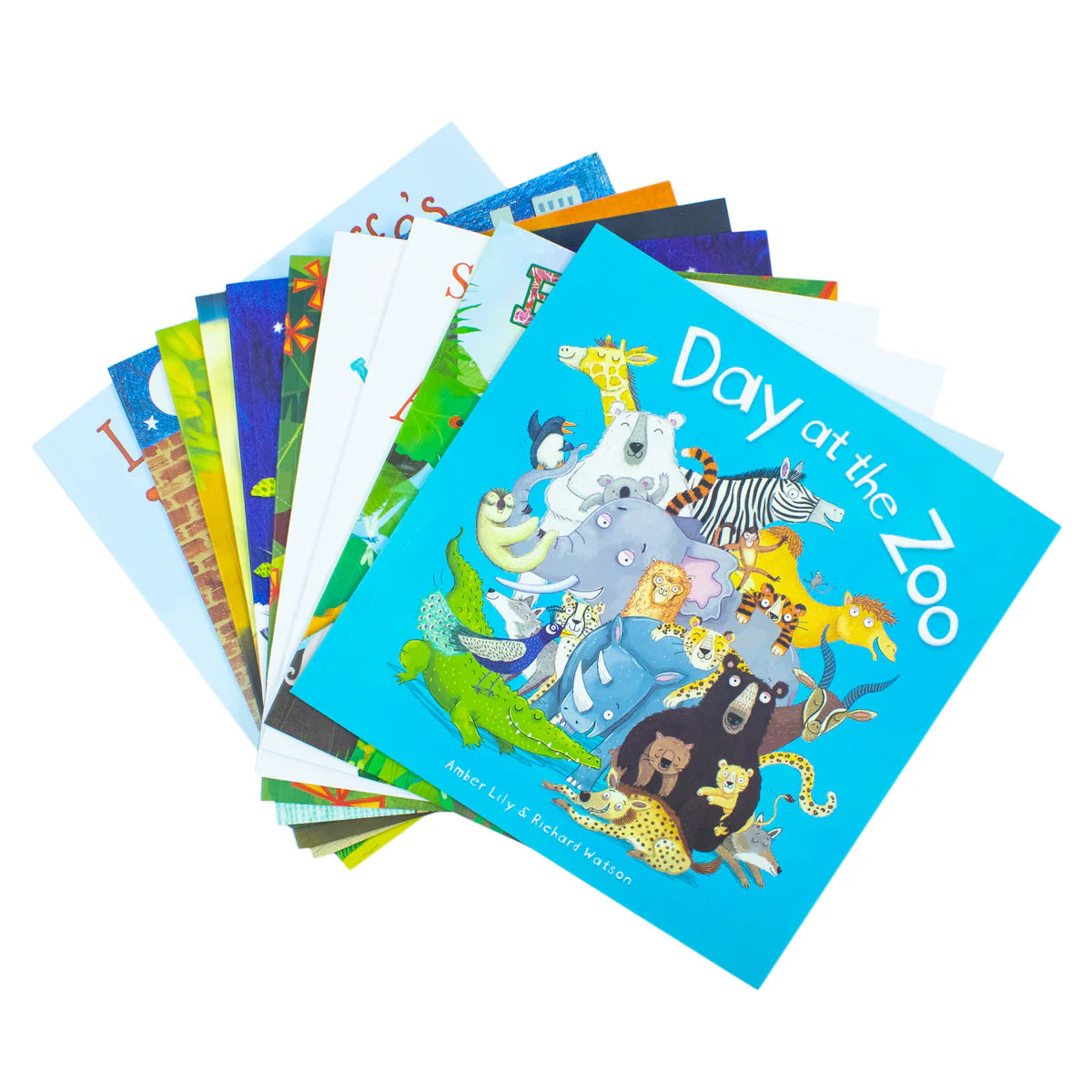 A Day at the Zoo, 10 Animal Stories -  Illustrated Picture Flats Book Collection: Animal Magic, Little Giraffe Big Idea, Little Penguin, See You Later Alligator, The Silent Owl, Milly the Meerkat - Paperback