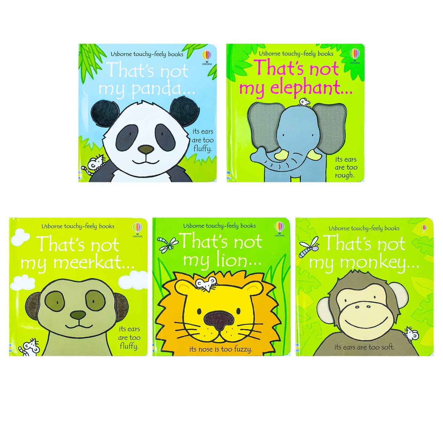 That's Not My Zoo Collection Set 3 – 5 Book Set: Panda and Friends - By Fiona Watt - Hardcover