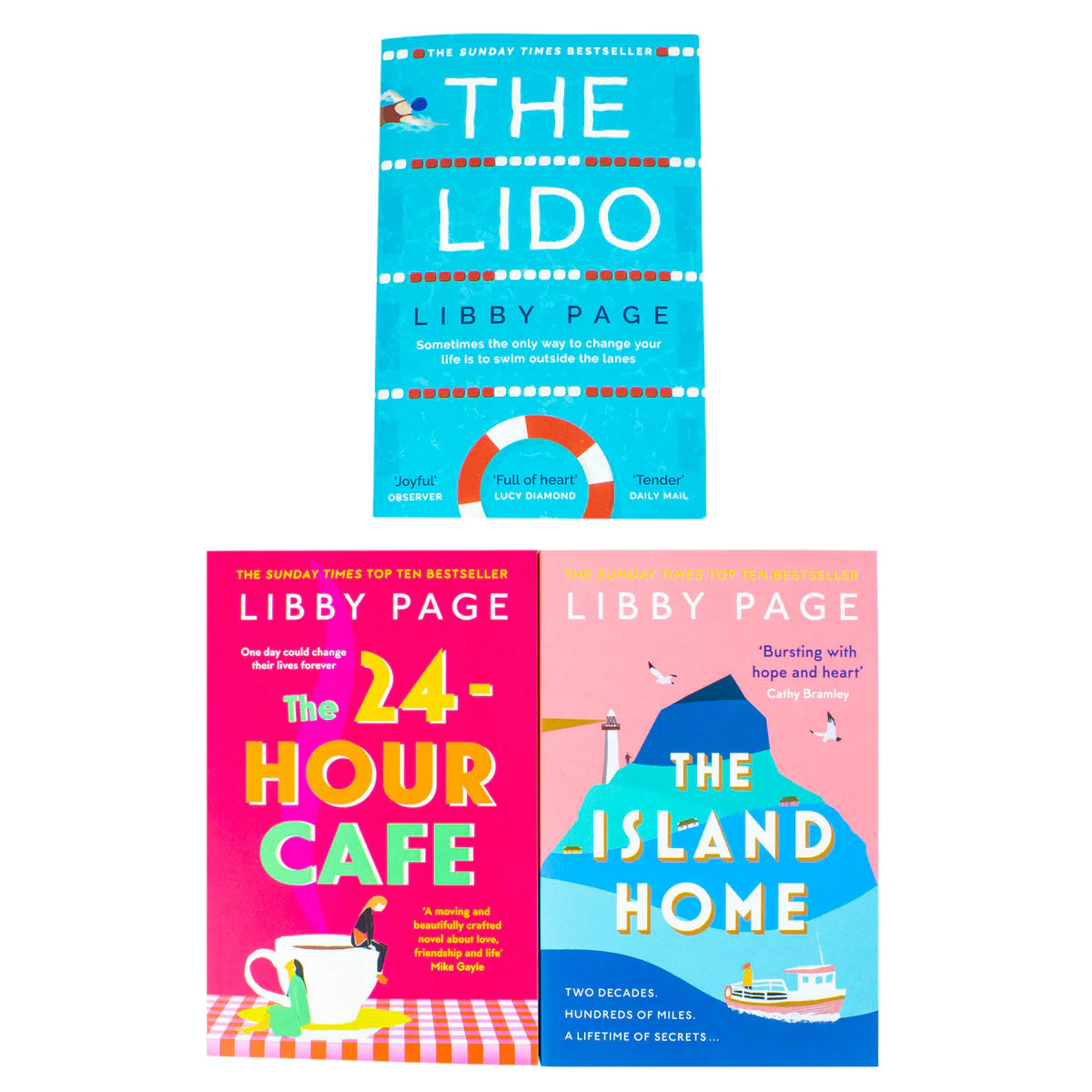 Three Book Set: The Lido, The 24 Hour Cafe, The Island Home by Libby Page - Paperback