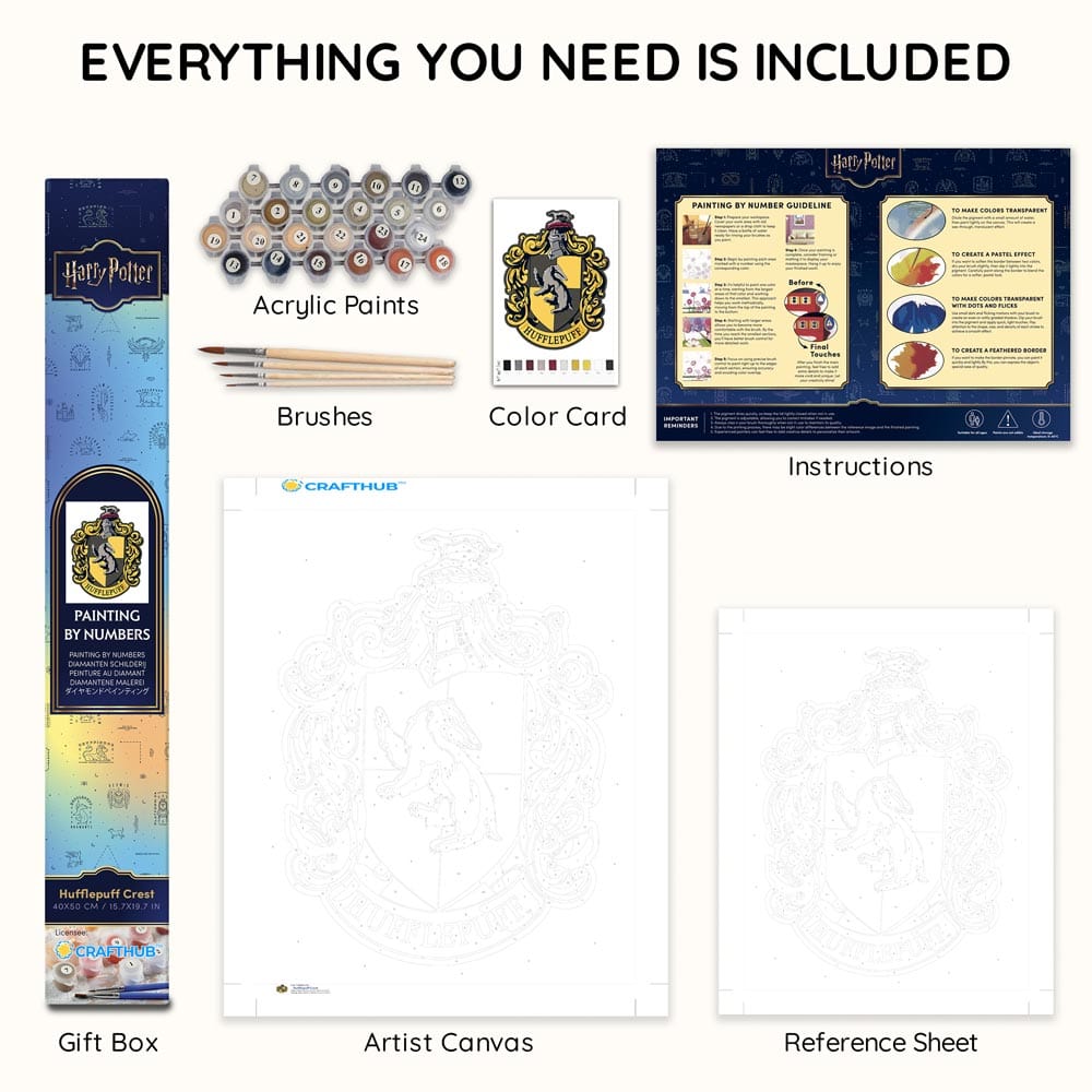 Hufflepuff Crest - Paint By Numbers Kit