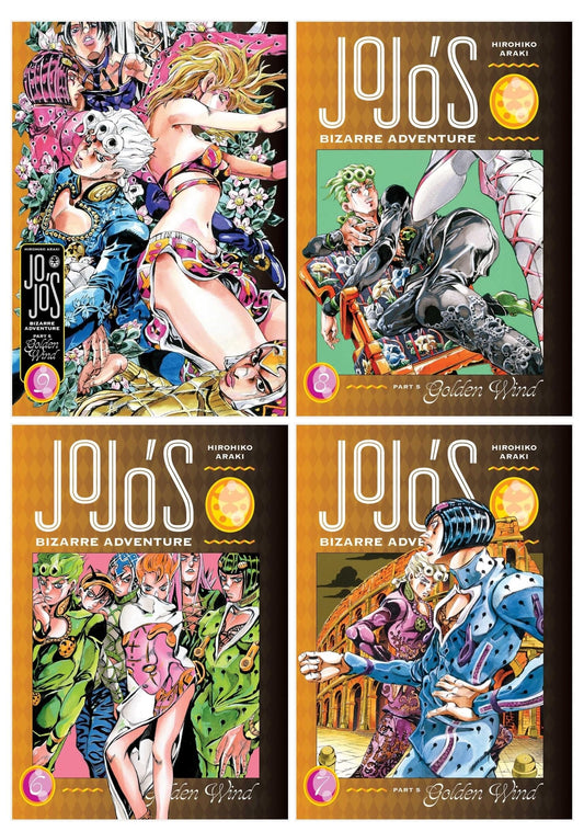 JoJo's Bizarre Adventure Part 5 – Golden Wind 4 Book Set: Volumes 6–9 - By Hirohiko Araki - Hardcover