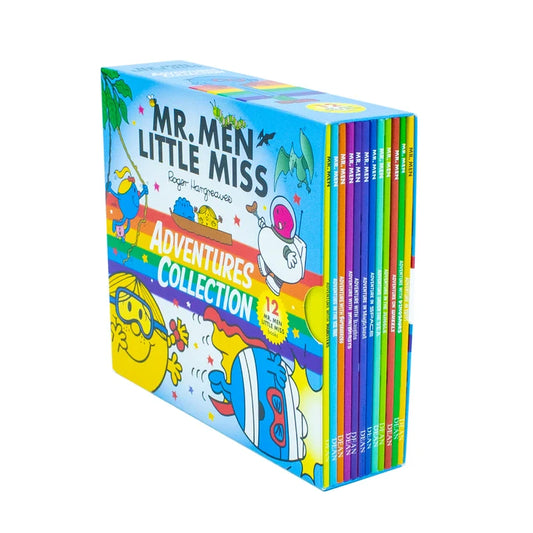 Mr. Men & Little Miss Adventures – 12 Book Collection Box Set: Monsters, Dinosaurs, Space & More - By Roger Hargreaves - Paperback