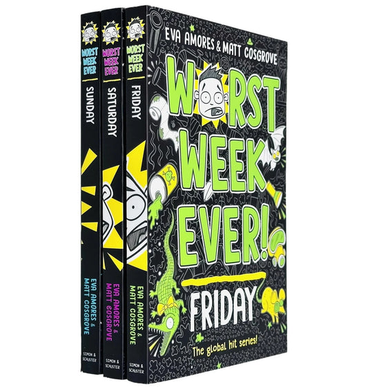 Worst Week Ever! – 3 Book Collection: Friday, Saturday & Sunday - By Eva Amores & Matt Cosgrove - Paperback