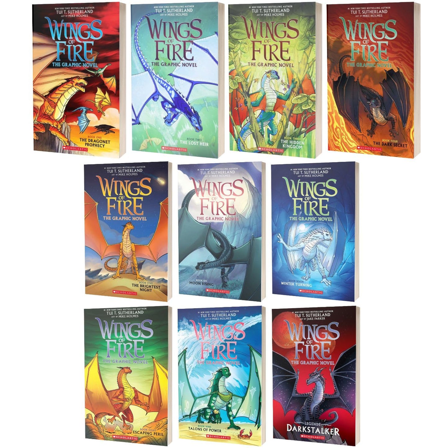 Wings of Fire Graphic Novels (10 Books) Series Set Graphix (Books 1-9 + Darkstalker)