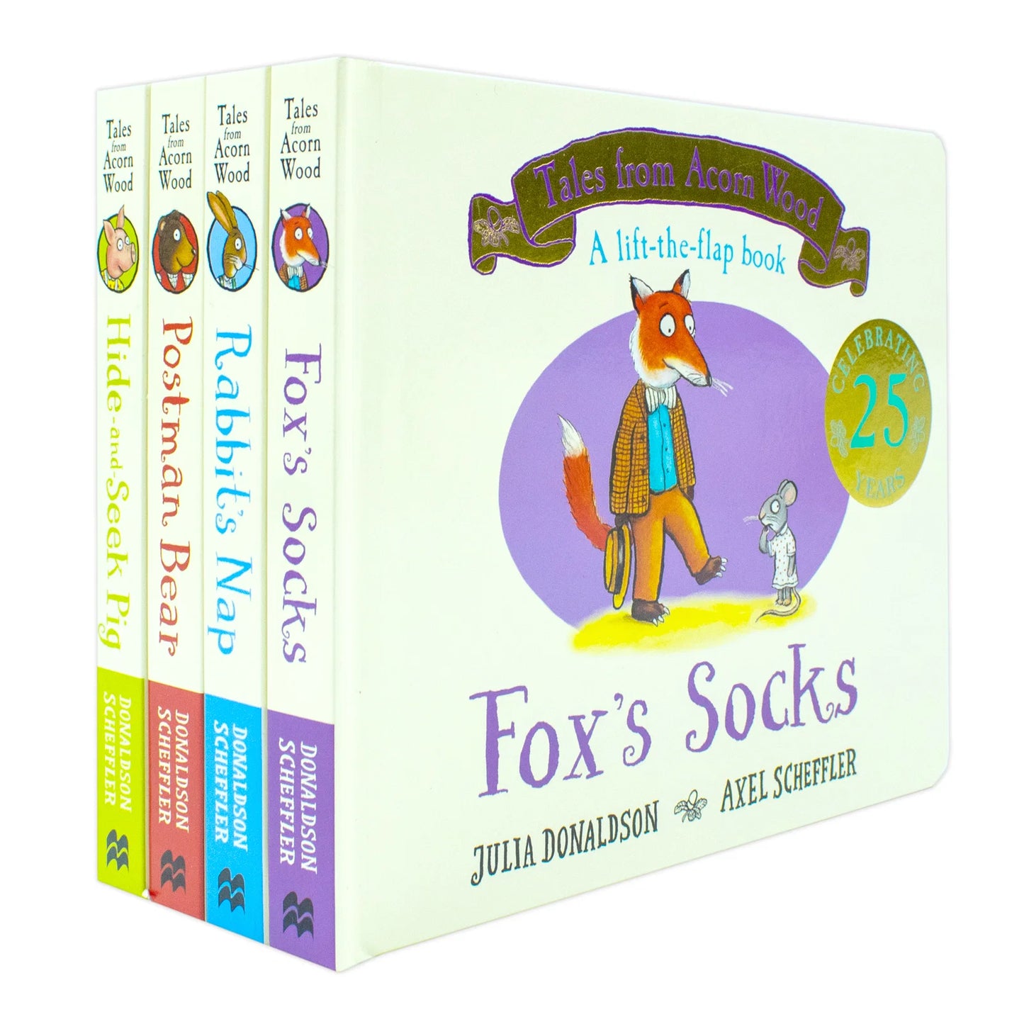 Tales From Acorn Wood – 4 Book Collection Set: Fox's Socks, Hide-and-Seek Pig, Rabbit's Nap & Postman Bear - By Julia Donaldson