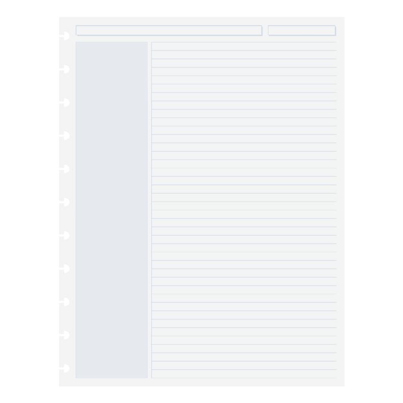 Circa Shaded Annotation Ruled Discbound Refill (100 sheets)