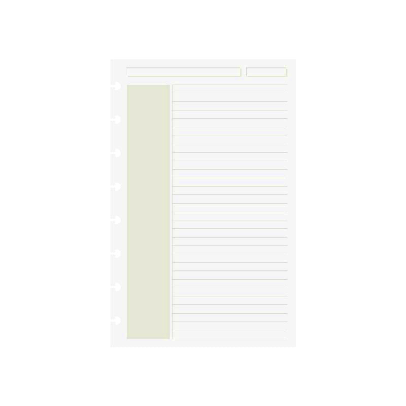 Circa Shaded Annotation Ruled Discbound Refill (100 sheets)