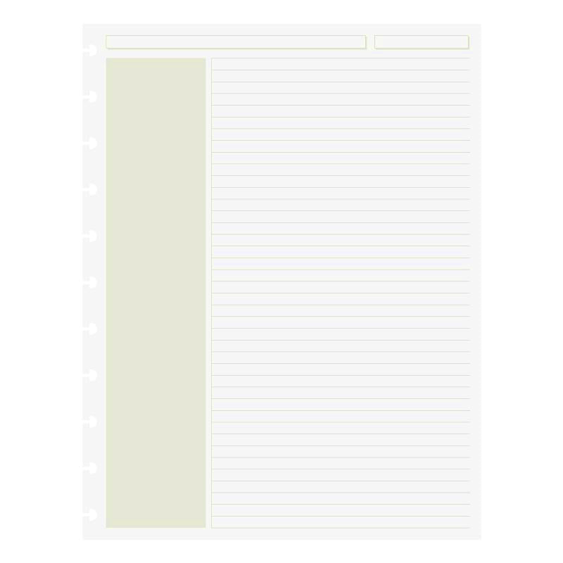 Circa Shaded Annotation Ruled Discbound Refill (100 sheets)