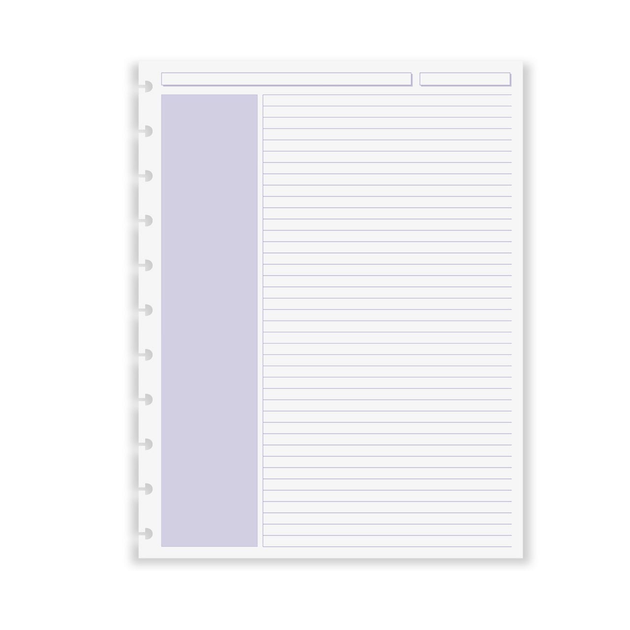 Circa Shaded Annotation Ruled Discbound Refill (100 sheets)
