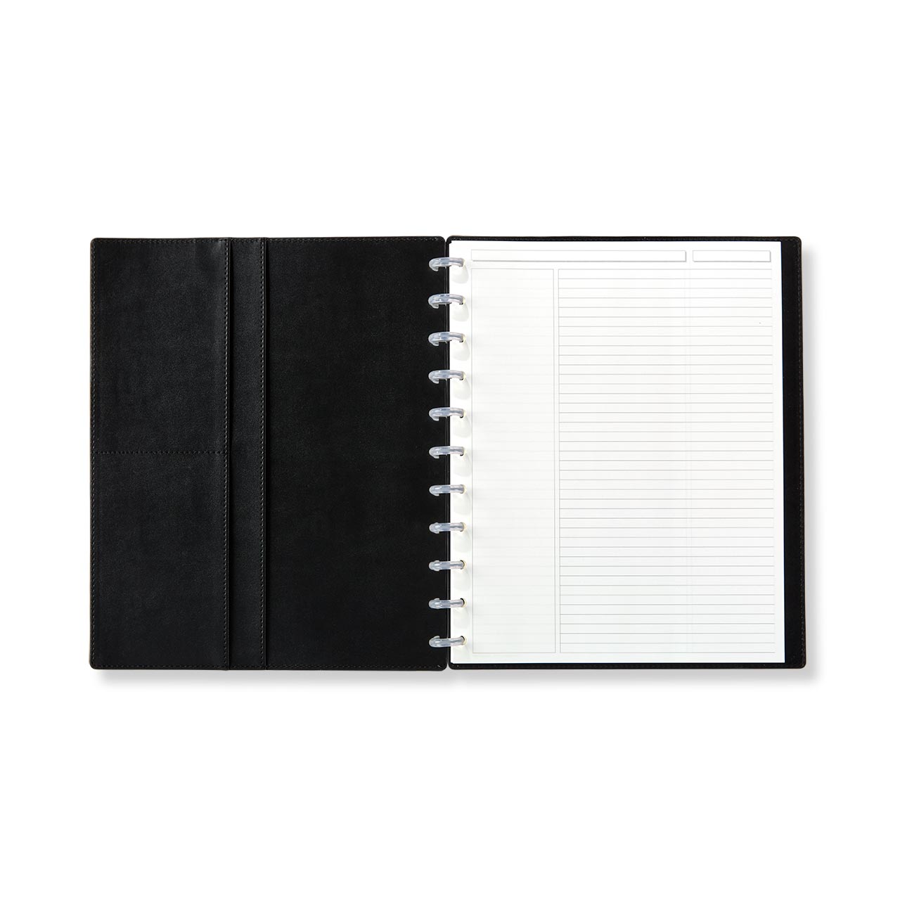 Circa Smooth Sliver Discbound Notebook with Pockets