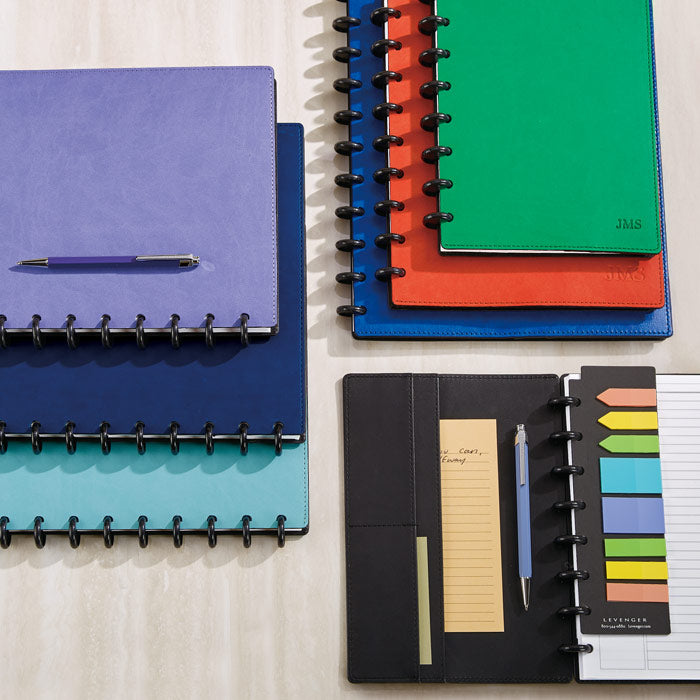 Circa Smooth Sliver Discbound Notebook with Pockets
