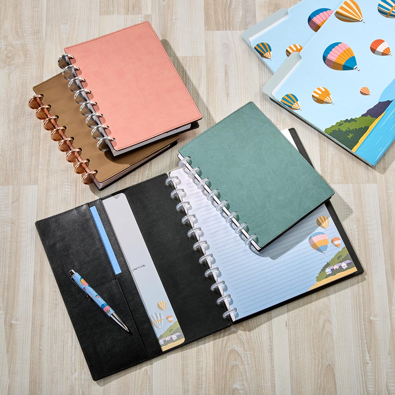 Circa Smooth Sliver Discbound Notebook with Pockets