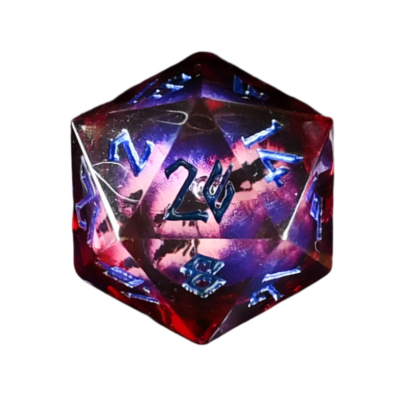 Enchanted Dragon (Red) Liquid Core Dice Set
