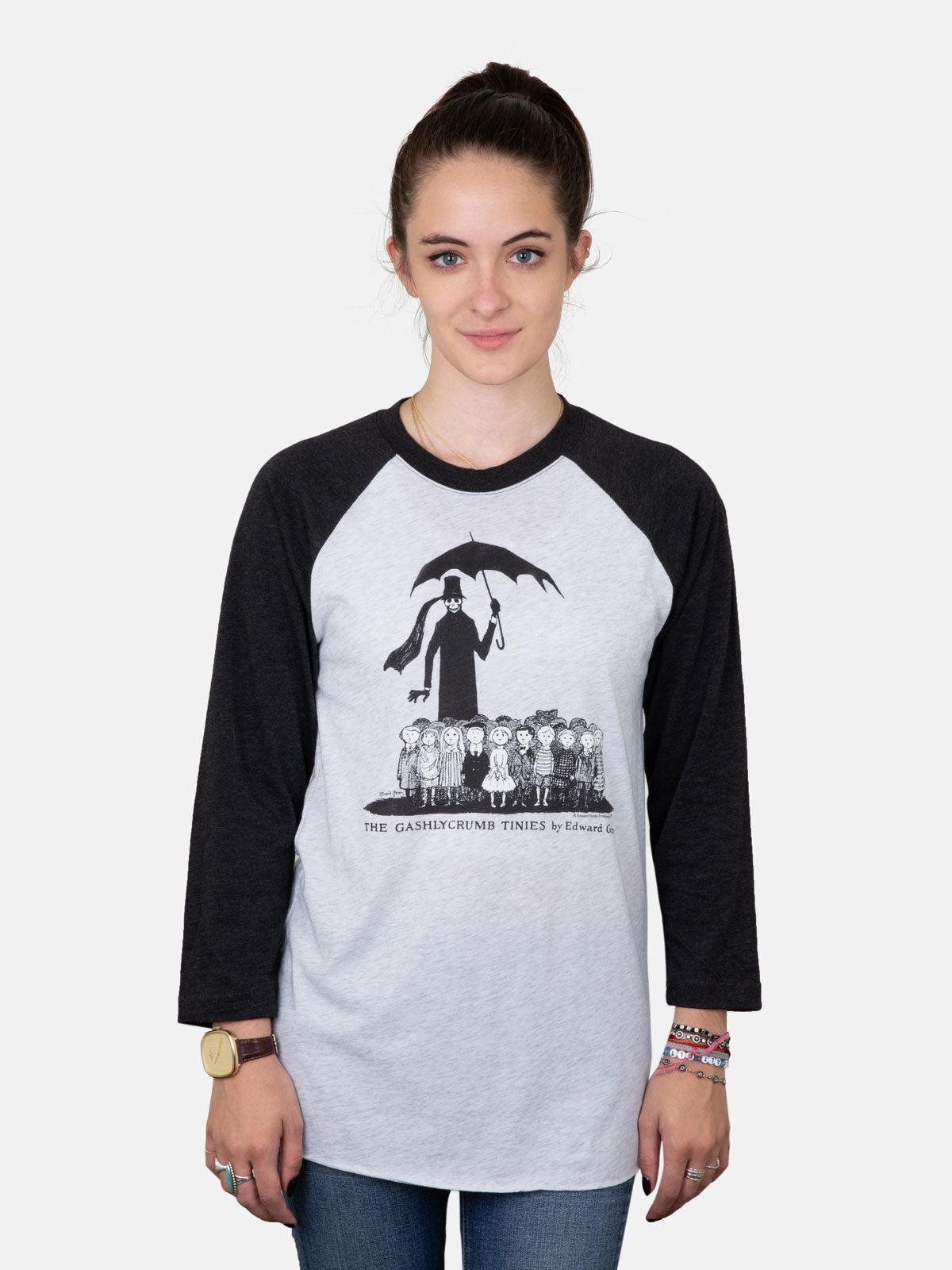 The Gashlycrumb Tinies Unisex 3/4-Sleeve Raglan
