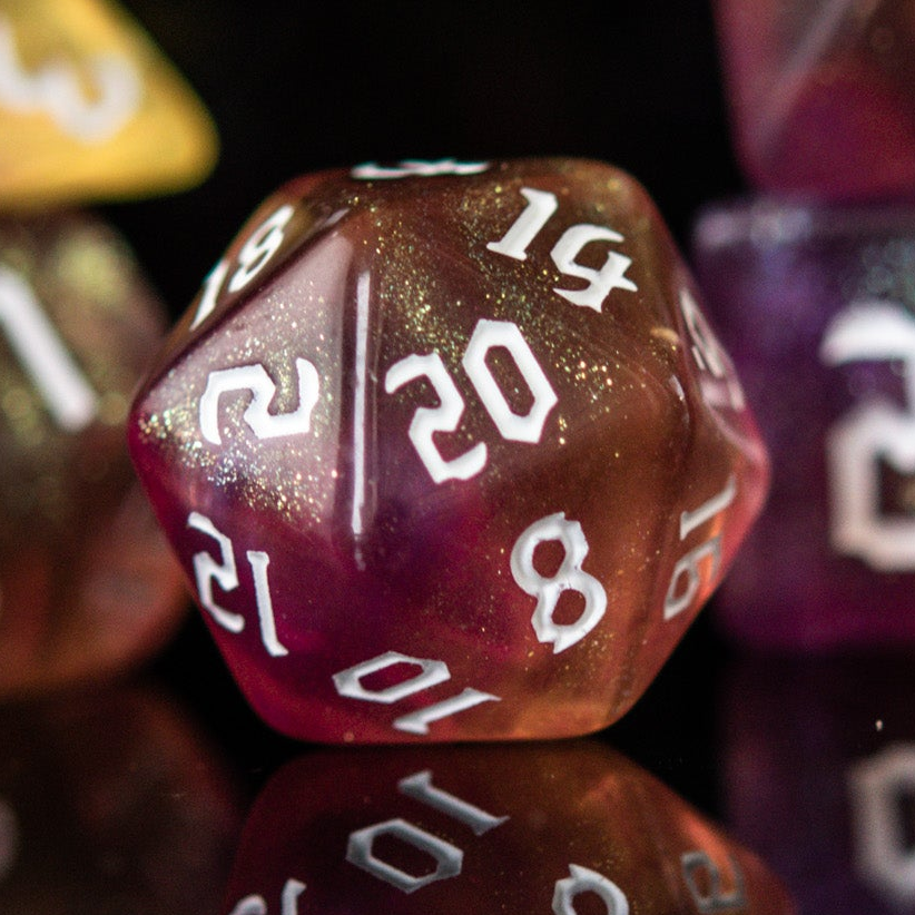Pre-Order || Barbarian Class Acrylic Dice Set